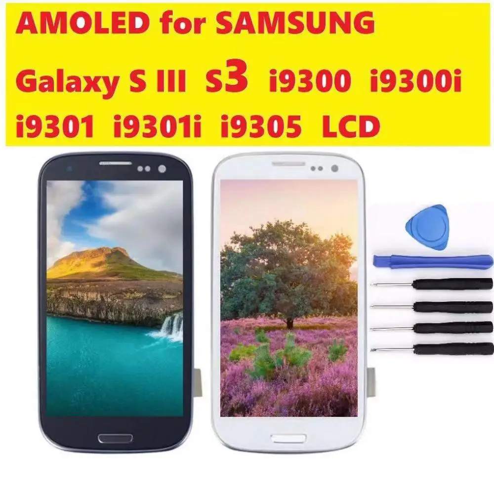 Супер AMOLED 100% протестированный высококачественный для Samsung Galaxy S3 i9300 i9301 i9305 ЖК