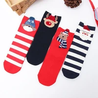 34 pairsset christmas santa claus socks women girls cartoon animals snowman ankle high socks cotton breathable sokken gift