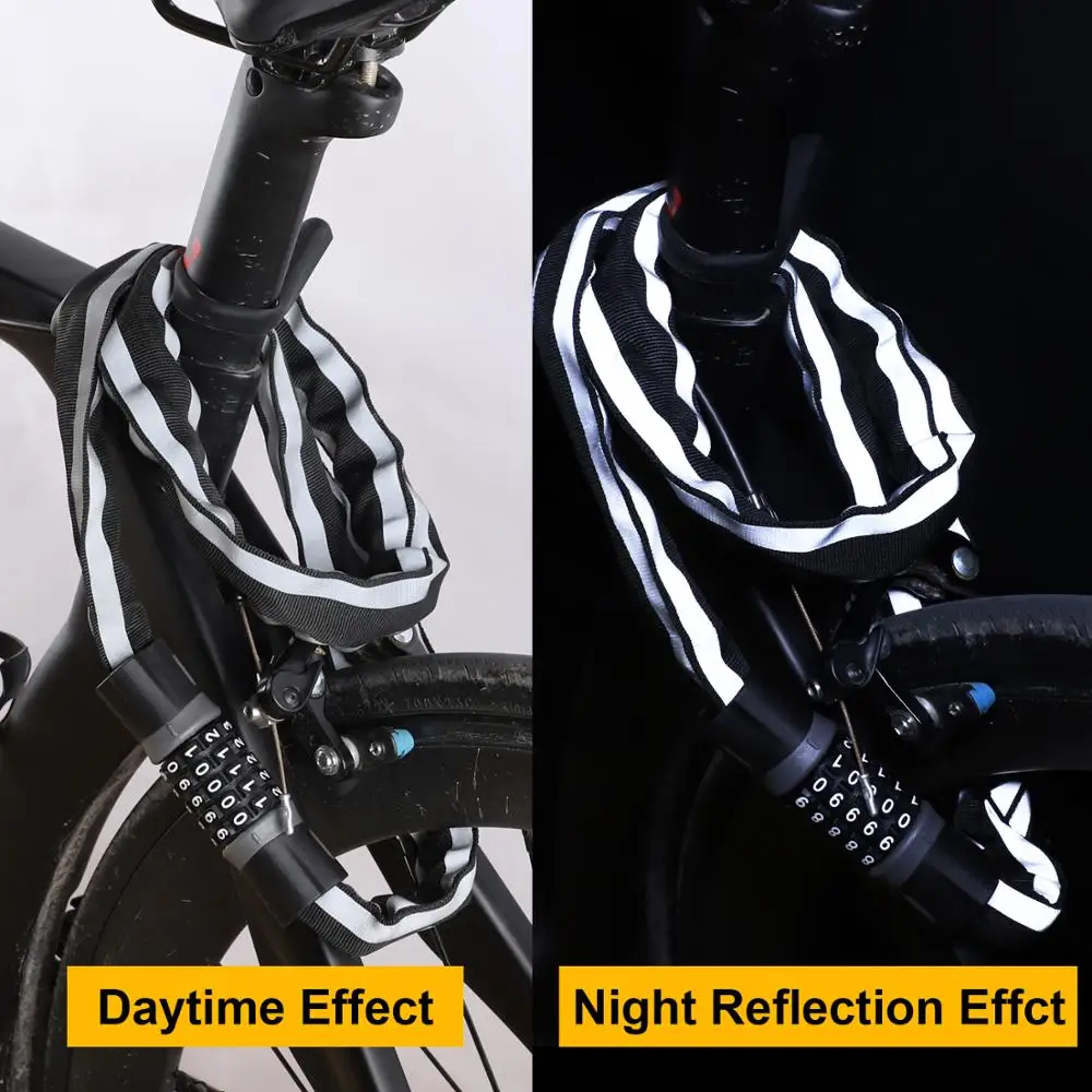 WEST BIKING велосипедный замок с 5 паролями цифровой для велосипедной цепи защита от