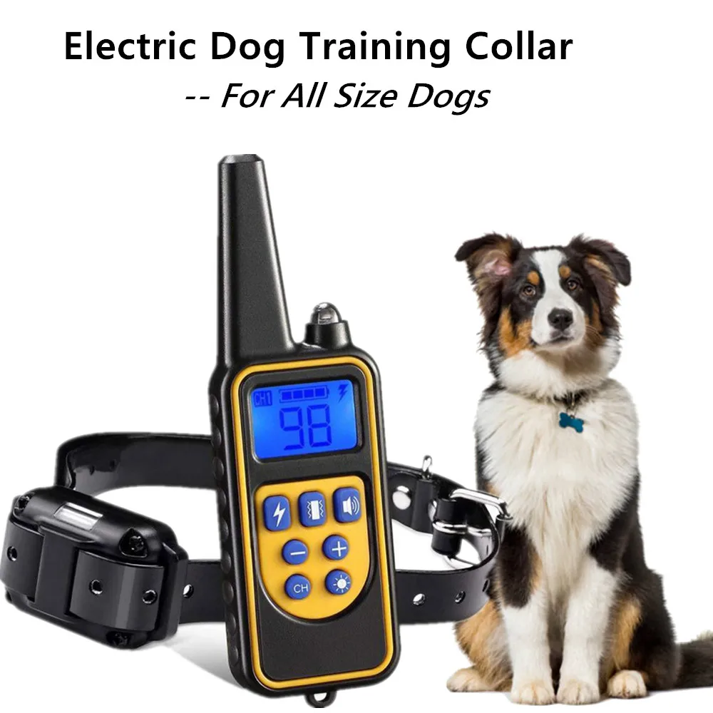 Новый Электрический ЖК ошейник для собак водонепроницаемый перезаряжаемый