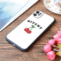 for iphone cherries tee cheryl blossom print soft matt apple iphone case