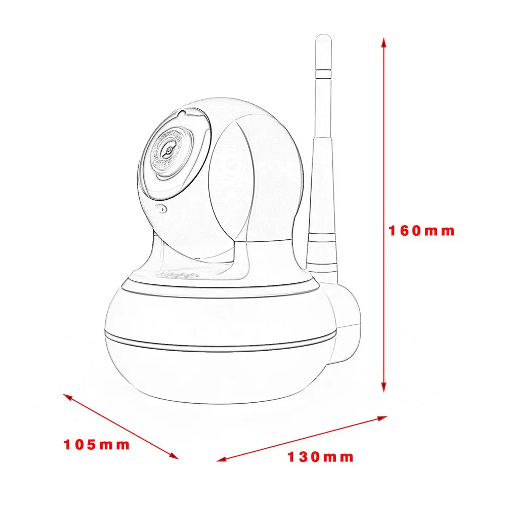 

960P WiFi Pan/Tilt Angle IP Network 3.6mm Lens Security HD Camera Intelligent Home Alert Device With Internal Speaker