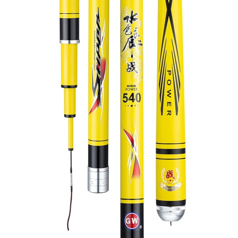 

High Carbon Crucian Carp Fishing Rod Hand Pole Super Light 28 Tune Fish Pole 3.6-8.1m Vara De Pesca Fish Pole Canne a Peche