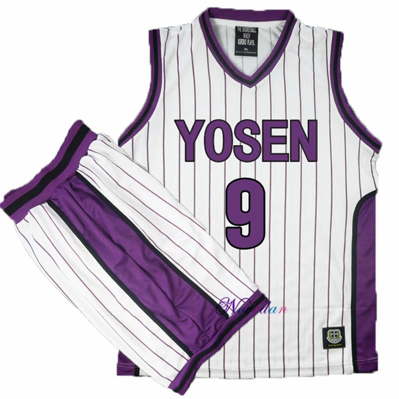 3D Kuroko no Basuke Косплей Yosen корзина школьная Униформа мурасакибара атсуши Джерси 9 12