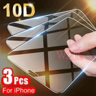 3 шт. полное покрытие защитное стекло для iPhone 11 12 Pro X XR XS Max Защитная пленка для экрана на iPhone 7, 8, 6, 6s, Plus, 5, 5s SE 12 мини-пленка