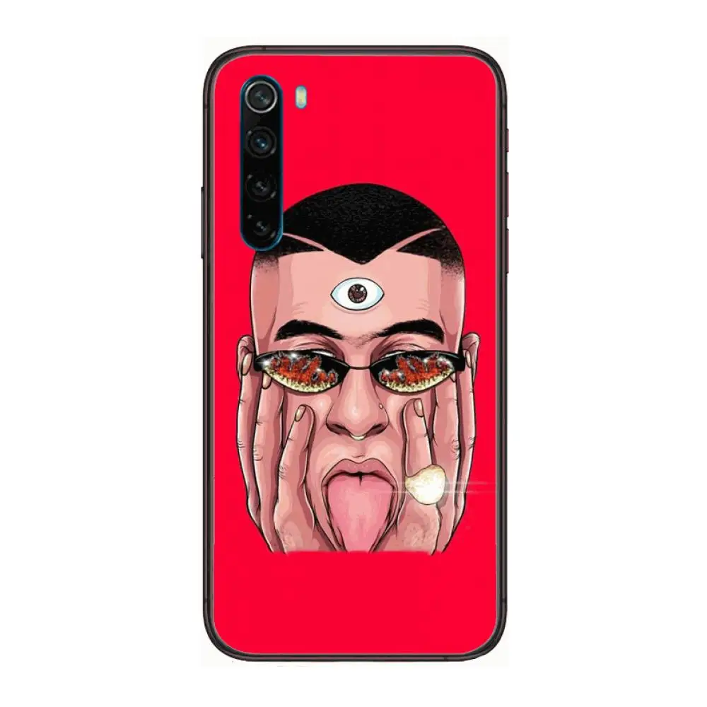 

Perreo Solo Bad Bunny Maluma cartoon Phone Case For XiaoMi Redmi Note 9S 8 7 6 5 A Pro T Y1 Anime Black Cover Silicone Back Pr