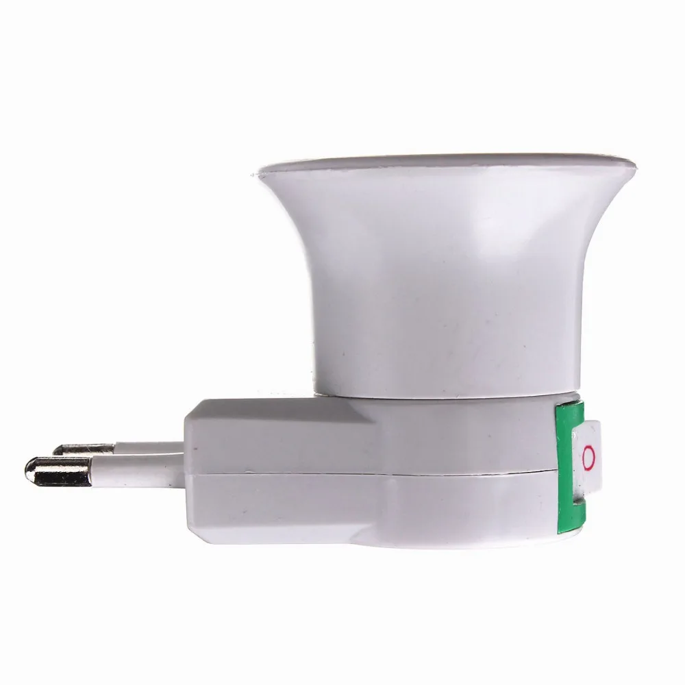 E27 Lamp Base LED Light Male Socket to EU Type Plug Adapter Converter for Bulb Holder With ON/OFF Button | Освещение