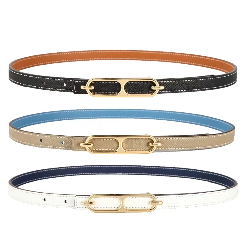 2020 new Luxury brand High quality Pig nose Letter H women real leather belts buckle dress jeans sweater waistband belt