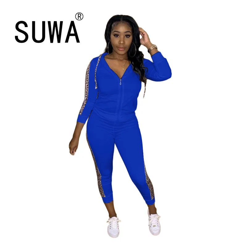 

Женский спортивный костюм из двух предметов, спортивная куртка на молнии с длинным рукавом и капюшоном и леггинсы, осенний костюм для трени...