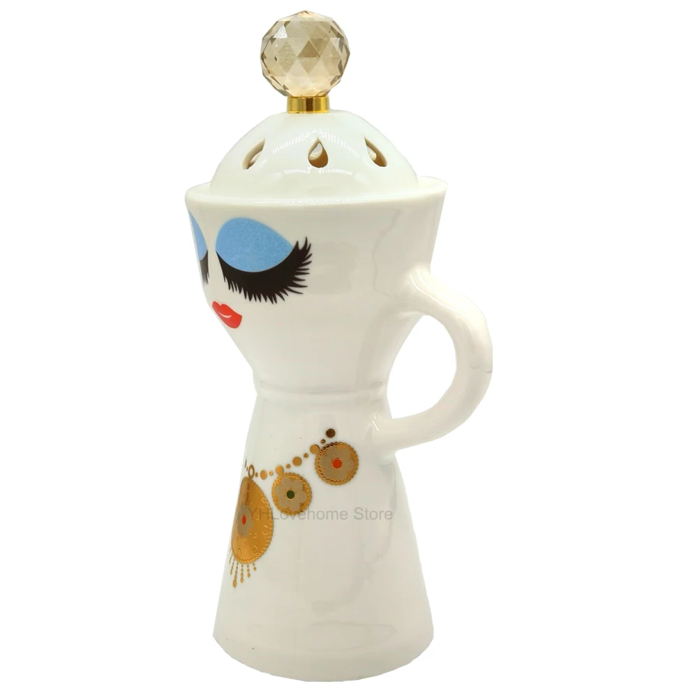 Креативная курильница керамическая фотолампа с привлекательными глазами для