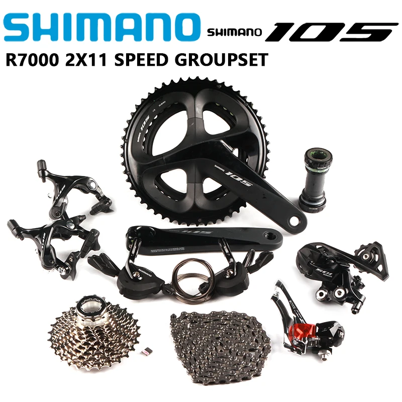 

SHIMANO 105 R7000 RS700 2x11 Speed 165/170/172.5/175mm 50-34T 52-36T 53-39T Road Bike Bicycle Kit Groupset Upgrade From 5800