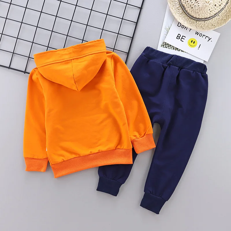 Toddler Cotton Tracksuit Autumn Baby Hooded Jacket Sets Children Boys Girls Cartoon Clothes Fashion Kids Hoodies Pants 2Pcs/set | Детская