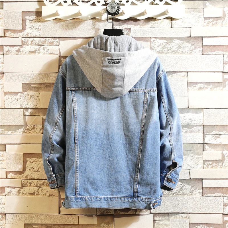 Осенняя мужская новая джинсовая куртка большого размера в японском стиле с