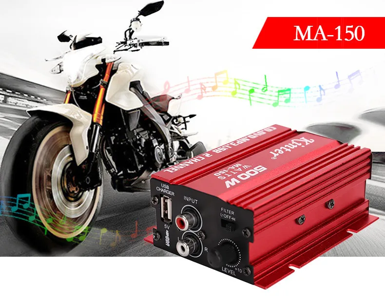 20 шт./лот 500 Вт MA-150 DC9-15V 2-CH Мини Hi-Fi стерео аудио усилитель Amp сабвуфер для