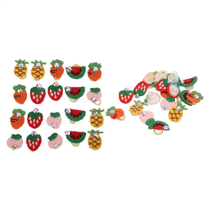 

Резинки для шерсти домашних животных, легко носить, милые фруктовые аксессуары для шерсти домашних животных для ежедневного использования