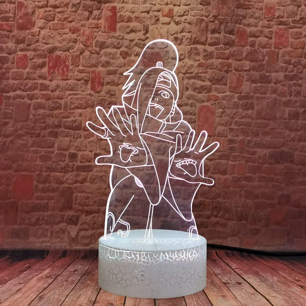 Крутые 3D светодиодные красочные настольные ночники меняющие цвета Дейдара аниме