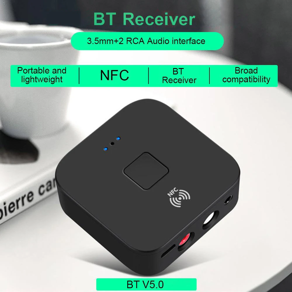 Ресивер WB11 5 0 беспроводной адаптер аудиоресивера для телефона NFC CVC6.0 микрофон