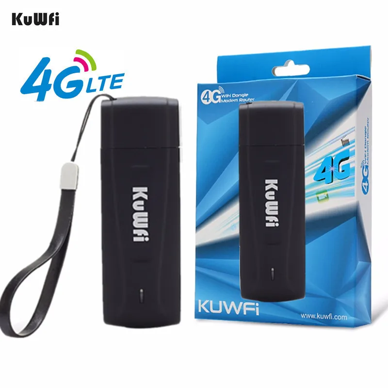 KuWFi мини USB 3G/4G WiFi модем роутер 4G LTE ключ мобильный сетевая точка доступа с слотом