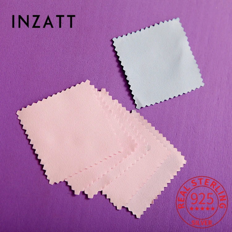 

INZATT 50 шт./лот Серебряная полировочная ткань двухслойная 8*8 см ювелирное изделие уход Полировка ткань из микрофибры двусторонний бархат