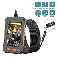 endoscope camera 1080p high definition 4 3 inch screen single lens inspection camera handheld ip67 snake camera with 8 led