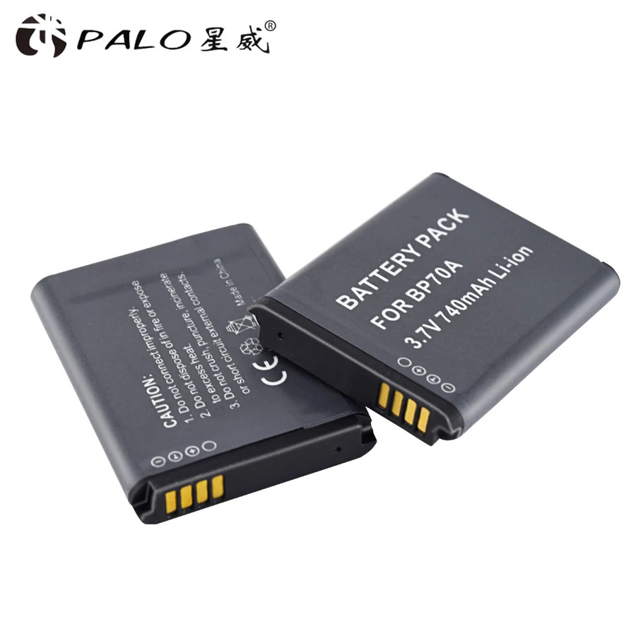 Аккумуляторная литий ионная батарея PALO для камеры SAMSUNG ES PL ST SL TL 740 мАч BP70A ES65 ES70 ES73