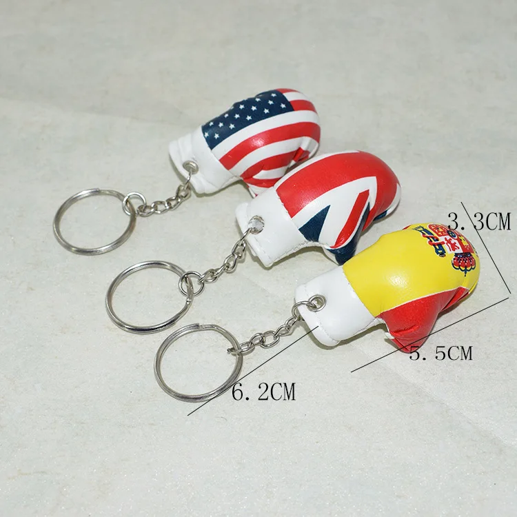 Креативный модный мини брелок для ключей с национальным флагом из ПВХ кожи