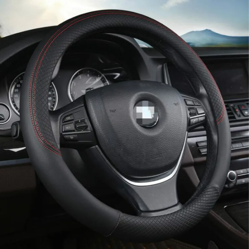 Универсальный чехол из искусственной кожи на руль автомобиля 38 см автомобильные