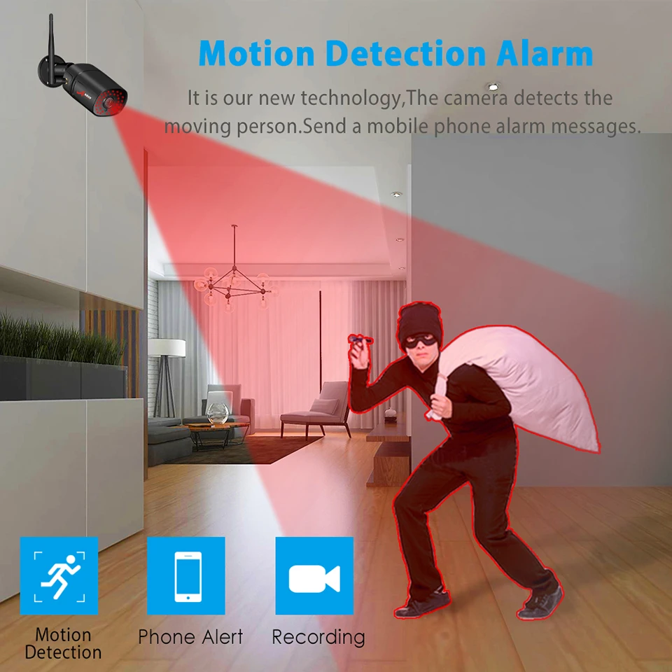 ANRAN 1080P IP камера Wifi HD уличная инфракрасная камера ночного видения камера безопасности двухсторонняя аудио беспроводная камера видеонаблюдения