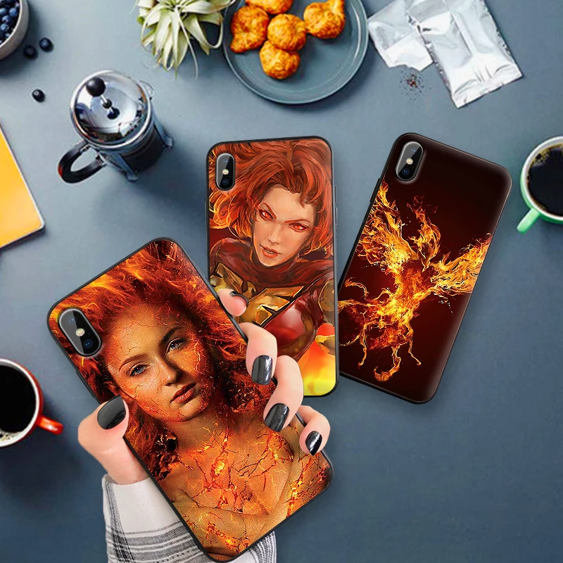 Чехол с изображением темного Феникса для iPhone 6 6S plus чехол роскошный черный 5 5S se 7 8