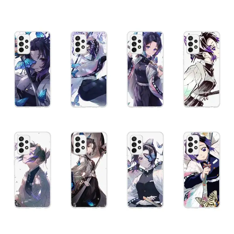 

Kochou Shinobu Demon Slayer anime Phone Case Transparent For Samsung Galaxy A S Note 9 10 51 50 71 70 80 20 21 30s ultra plus
