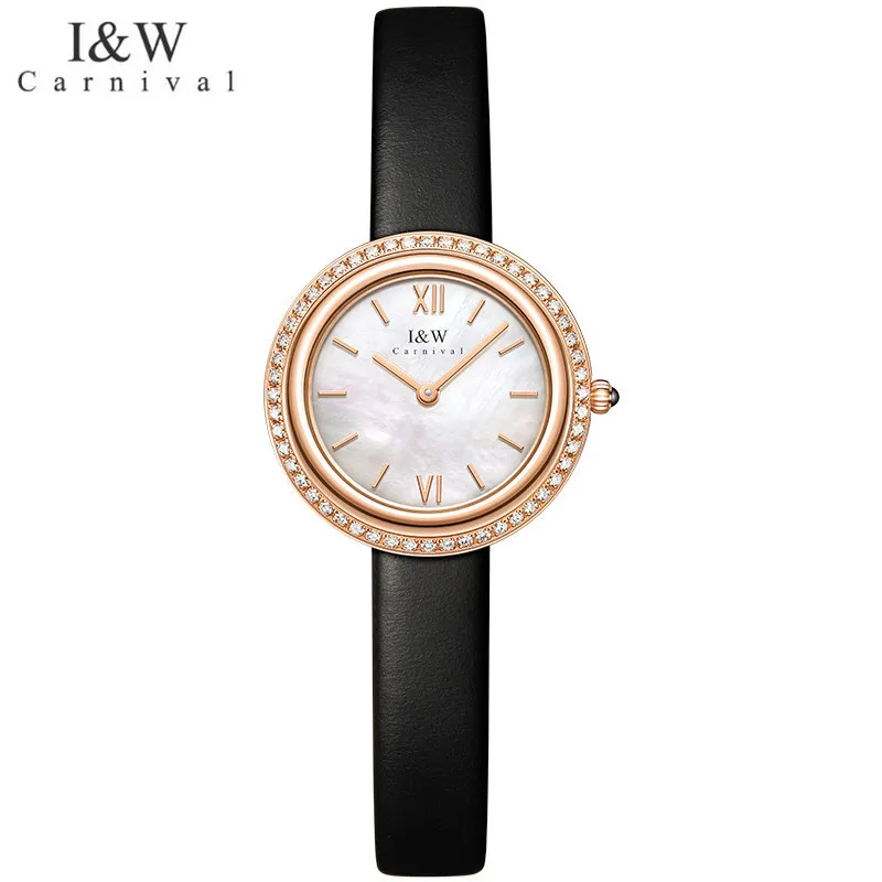 CARNIVAL Brand Ladies Fashion Watch Women Luxury Waterproof Rose Gold Mechanical Wristwatch Sapphire Automatic Relogio Feminino