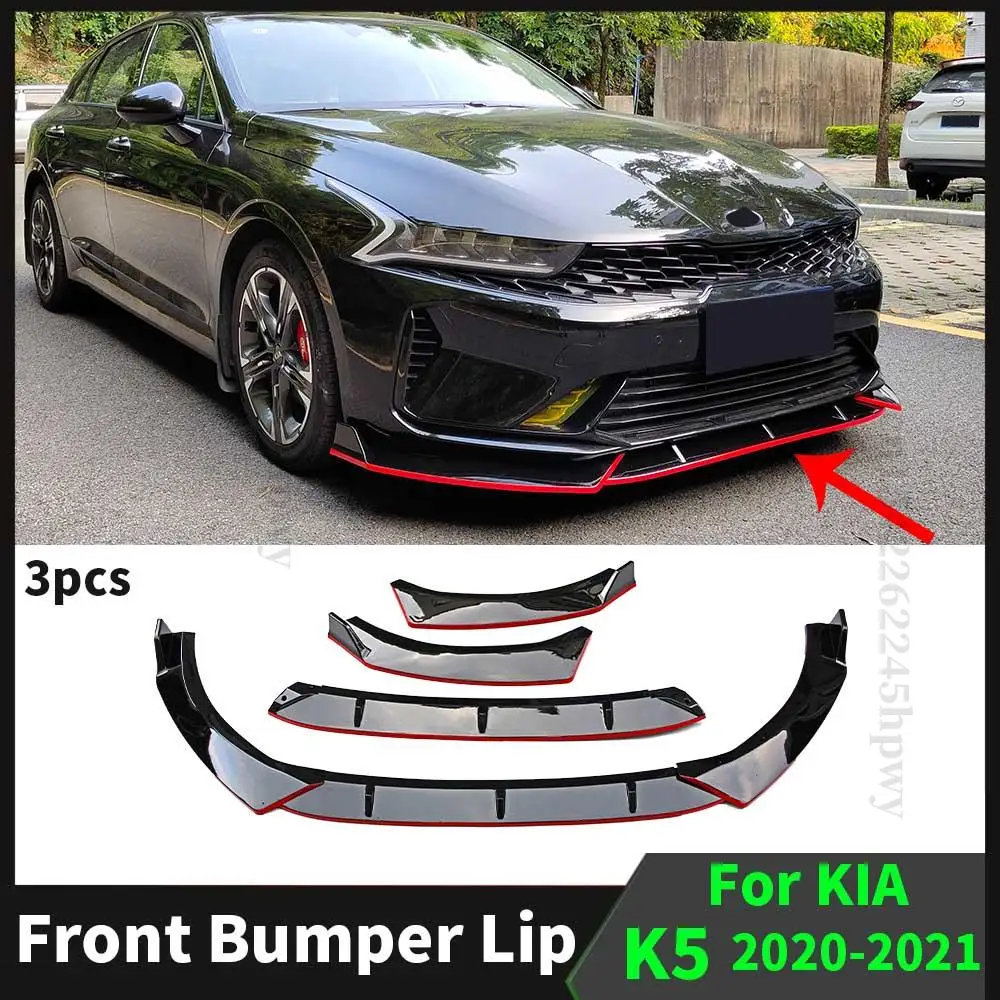 Protezione deflettore Splitter paraurti anteriore mento labbra Kit corpo di alta qualità per Kia K5 DL3 Optima 2020 2021 accessori Tuning