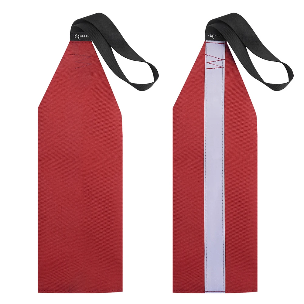 

Kayak Canoes Long Travel Towing Flag Red Safety Warning Sign Flag with Lanyard Fishing Boat Accessory