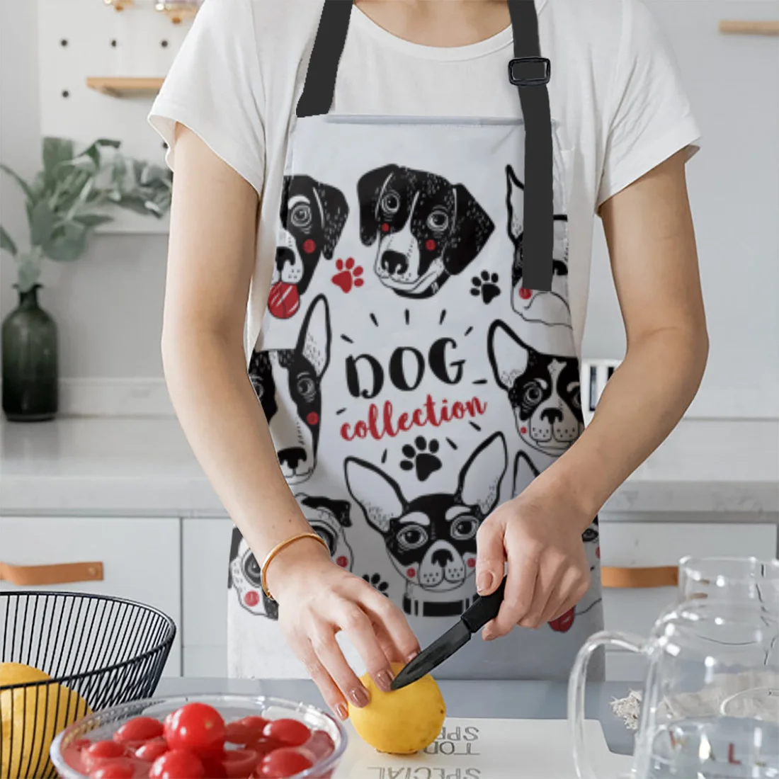 Милая собака породы чихуахуа Хаски кухонный фартук для шеф-повара женщин детский