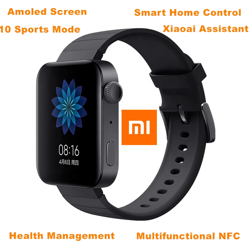 Смарт-часы Xiaomi MI спортивные наручные часы с GPS NFC Wi-Fi Bluetooth Пульсометром |