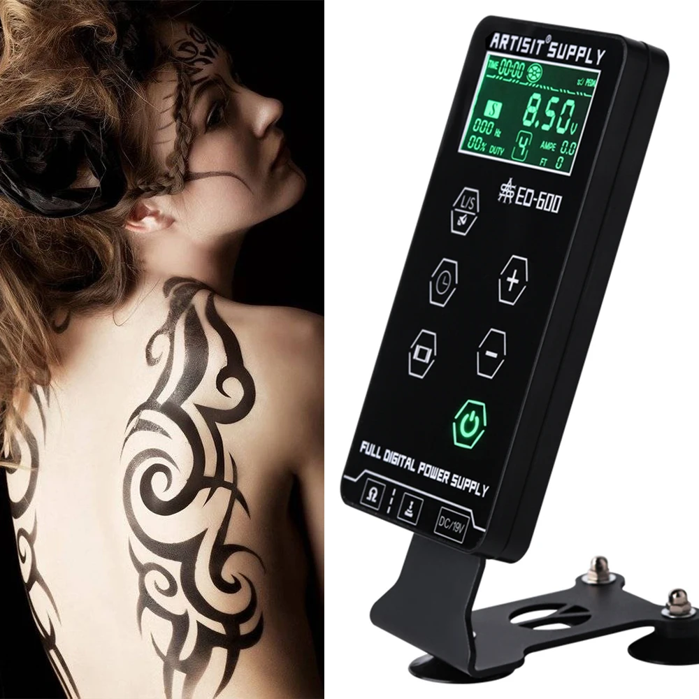 Manooby Professional Tattoo Power Supply Upgrade Machine Intelligent Digital LCD Makeup Dual Supplies | Красота и здоровье