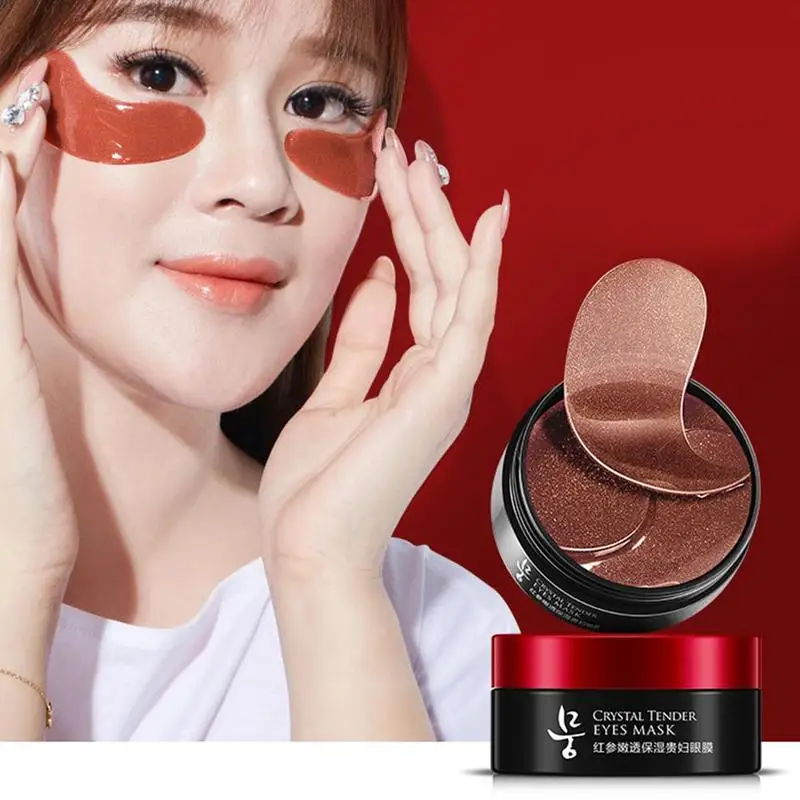Золотая кристальная маска для глаз 60 шт. Коллагеновые патчи против морщин Уход за