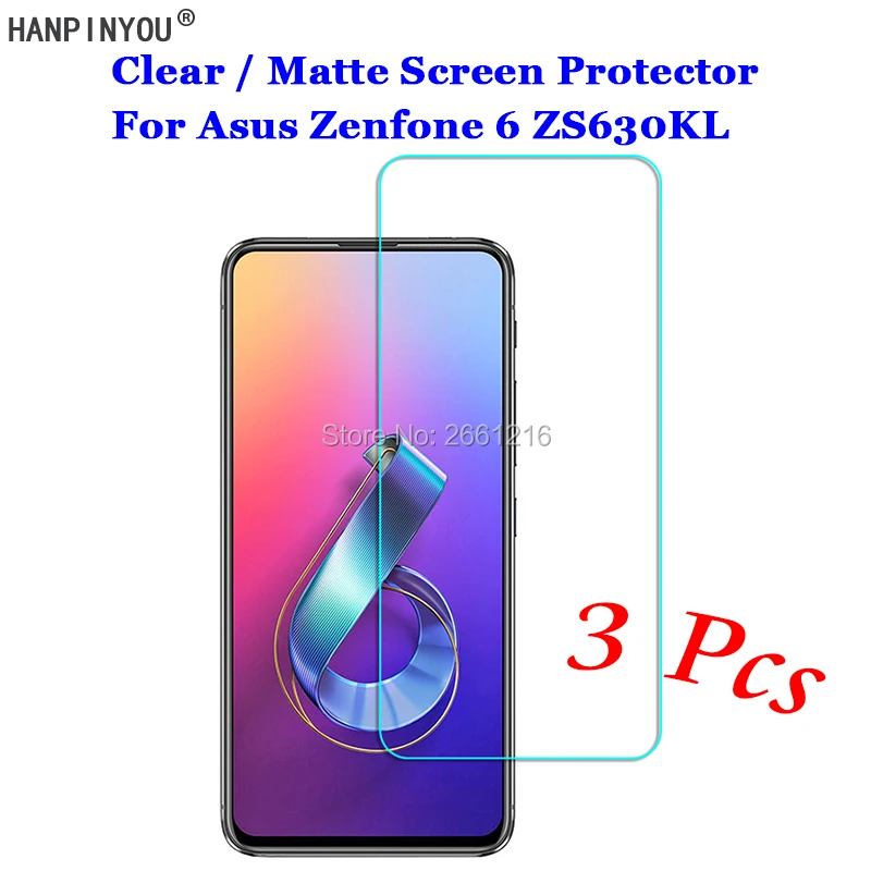 3 шт./лот для Asus Zenfone 6 6Z 2019 ZS630KL 4 дюйма HD Прозрачная/Антибликовая матовая защитная