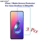 3 шт.лот для Asus Zenfone 6 6Z 2019 ZS630KL 6,4 дюйма HD ПрозрачнаяАнтибликовая матовая защитная пленка для переднего экрана Защитная пленка