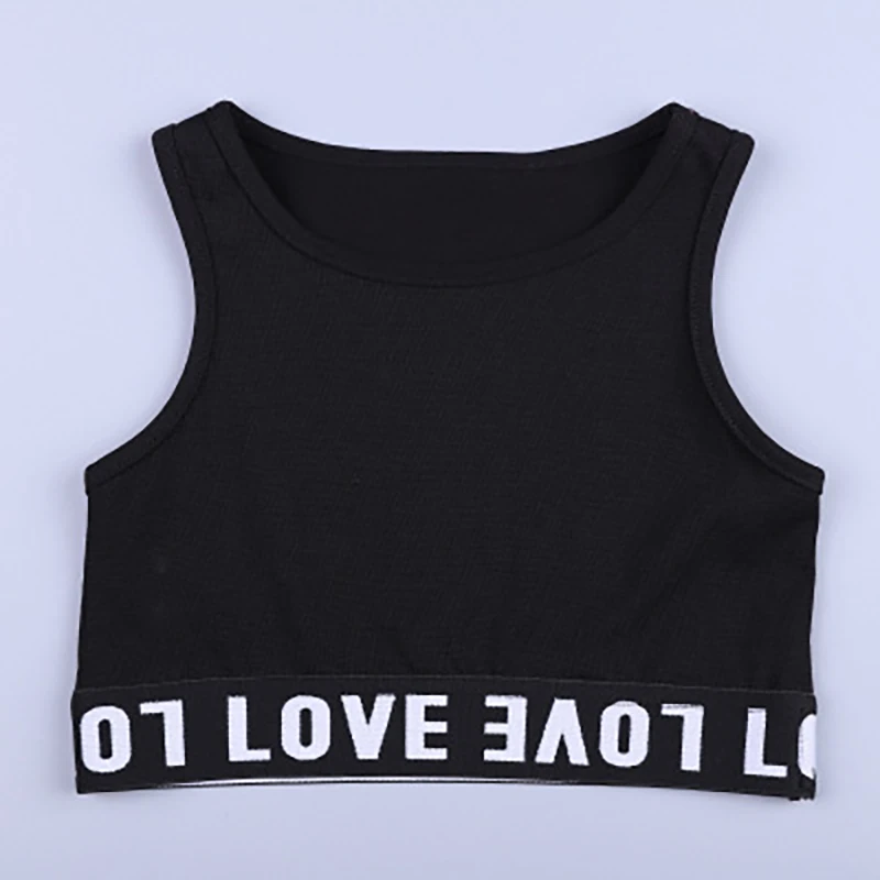 RAISEVERN Письмо плед Печать Детей Crop Толстовка Hip Hop Детские Девушки Печатного Hoodie Tops