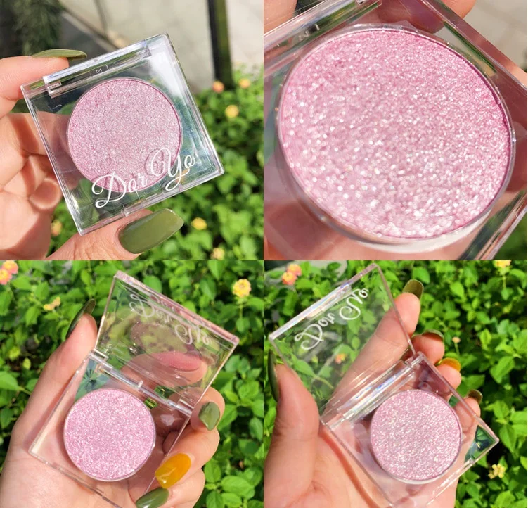Лазерный Макияж Блеск металлик палитра теней для век пигментированные мерцающие