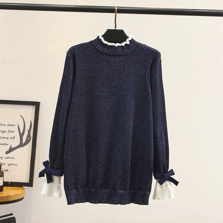 Повседневные незаменимые свитера размера плюс осень 2019 женские модные свободные