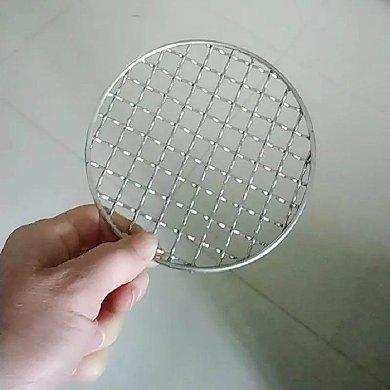 Круглый Нержавеющая сталь сетка для барбекю Корейский антипригарное покрытие