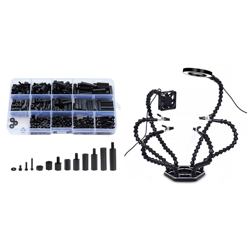 

320 шт. M3 мужской женский нейлоновый шестигранный Стандартный столб с резьбой и 1 комплект сварочный кронштейн для печатной платы вспомогате...