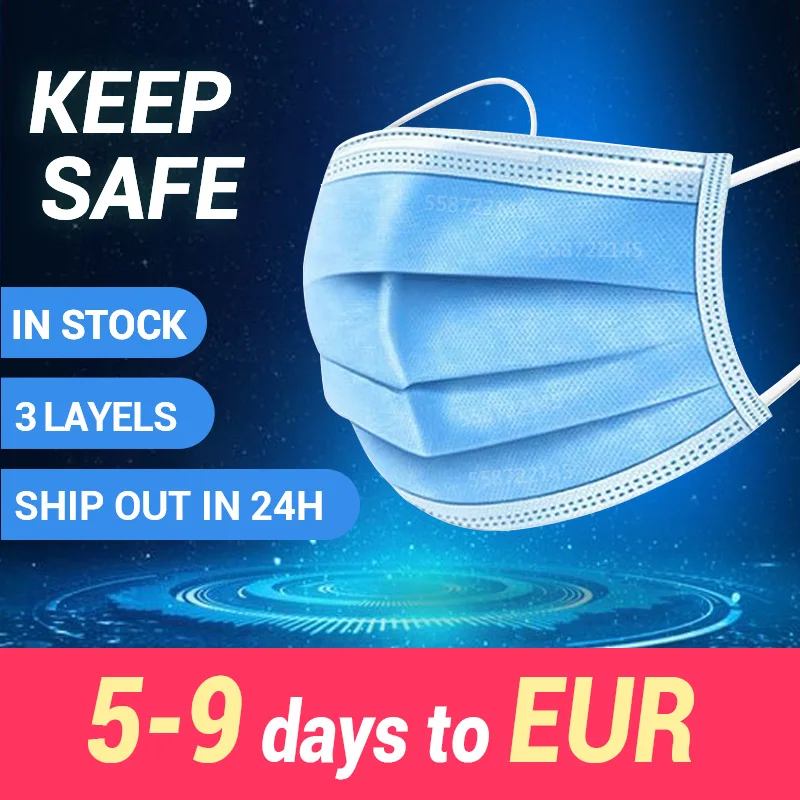 Одноразовая маска для рта трехслойная защитная Нетканая эластичная ушей|Маски| |