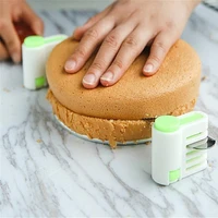 5 layers diy cake bread cutter leveler slicer set cutting fixator tools cake decorating tools for kitchen 2pcs