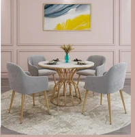 northern europe leisure marble table round table ins net red dessert milk tea shop round table discussion table and chair combin