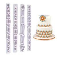 4pcs alphabet bread cookie cutter embosser stamp sticky decorating fondant sugarcraft wedding birthday cake kitchen baking tools