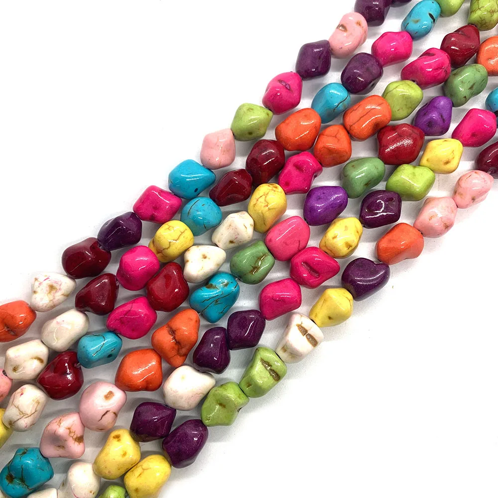 

Synthetic Color Turquoise Beaded Irregular Shape Loose Beads DIY Fashion Jewelry Handmade Necklace Bracelet Making Accessories