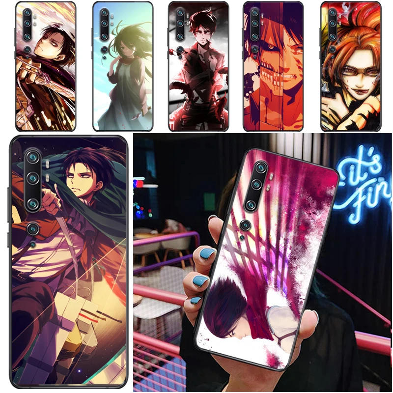 

Attack On Titan Armin Arlert Levi Mikasa Ackerman Eren Jager Phone Case For Xiaomi CC9 Pro CC9e Soft TPU Cases Funda Carcasa